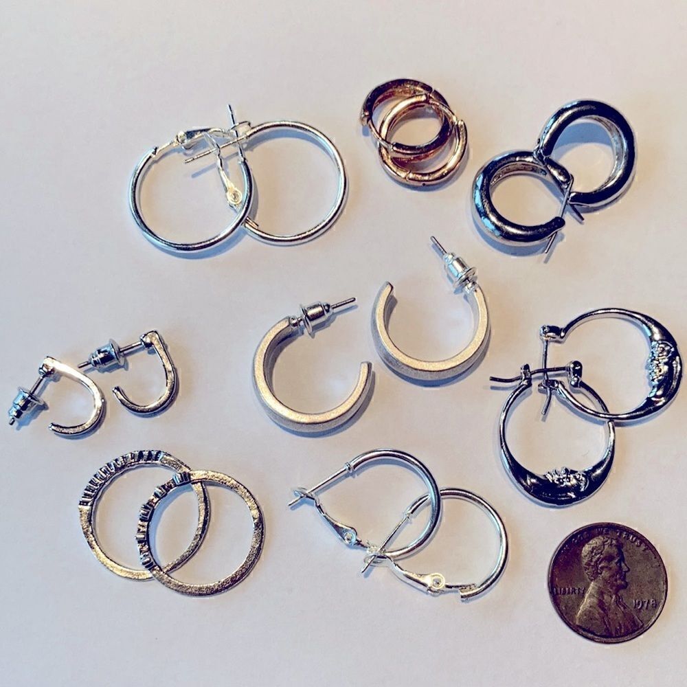 Vintage Lot of seven post pierced earrings perfect for projects